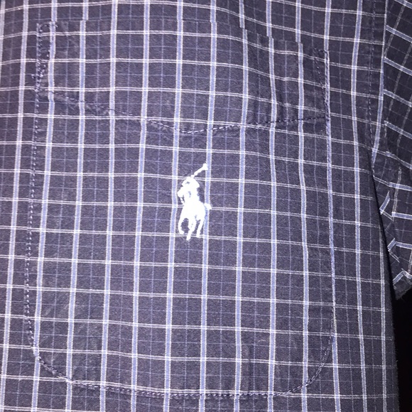 Polo short sleeve button down shirt. Boys medium - Picture 3 of 5